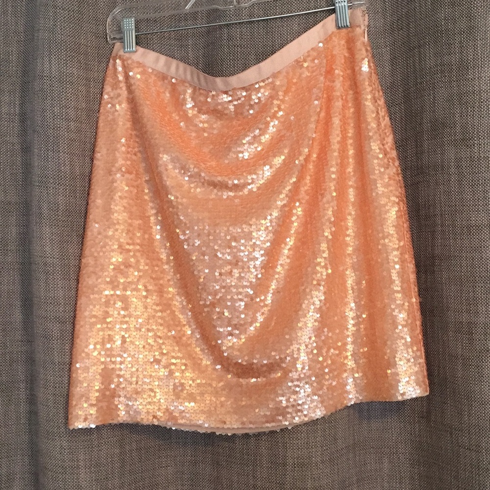 Loft pink sequin skirt